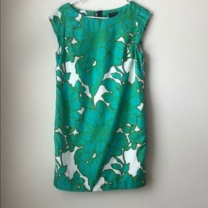 Green flower patterned dress